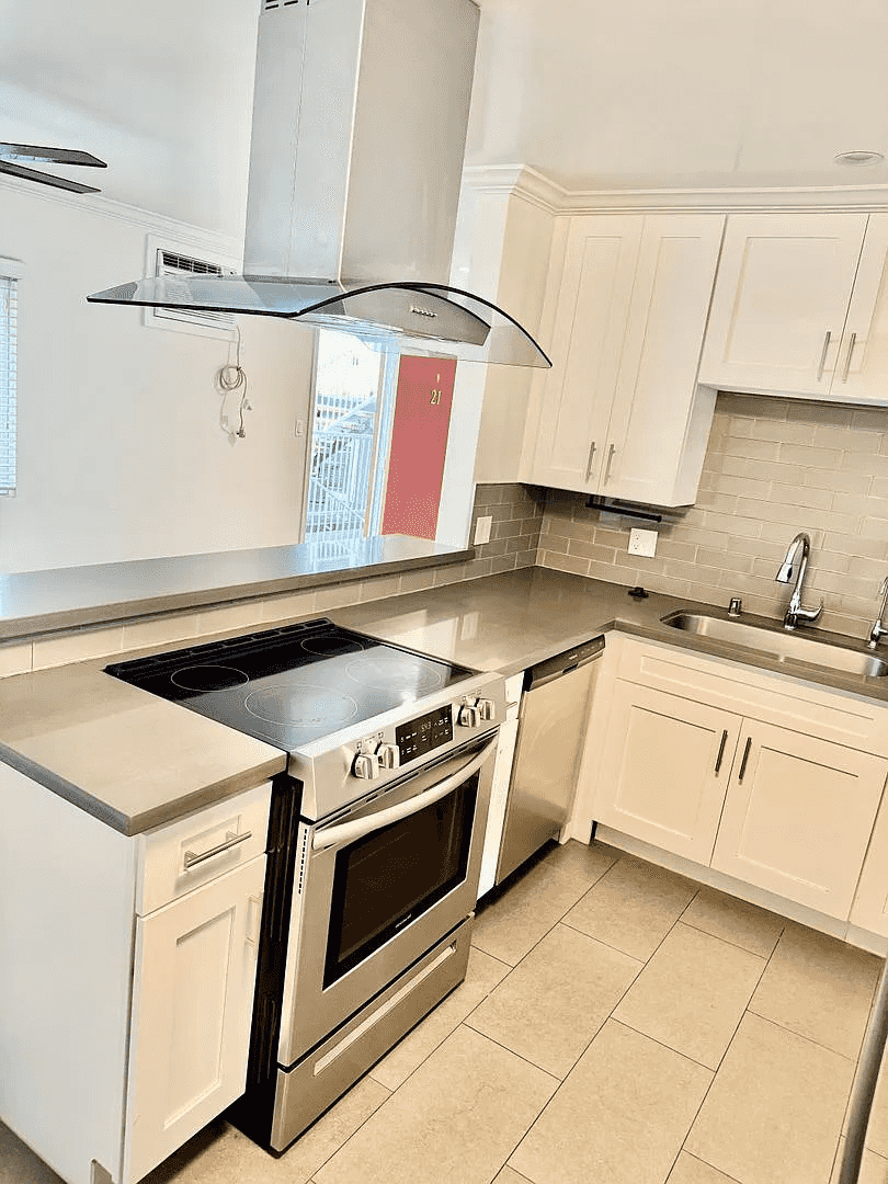 gourmet kitchen with smooth cooktop range