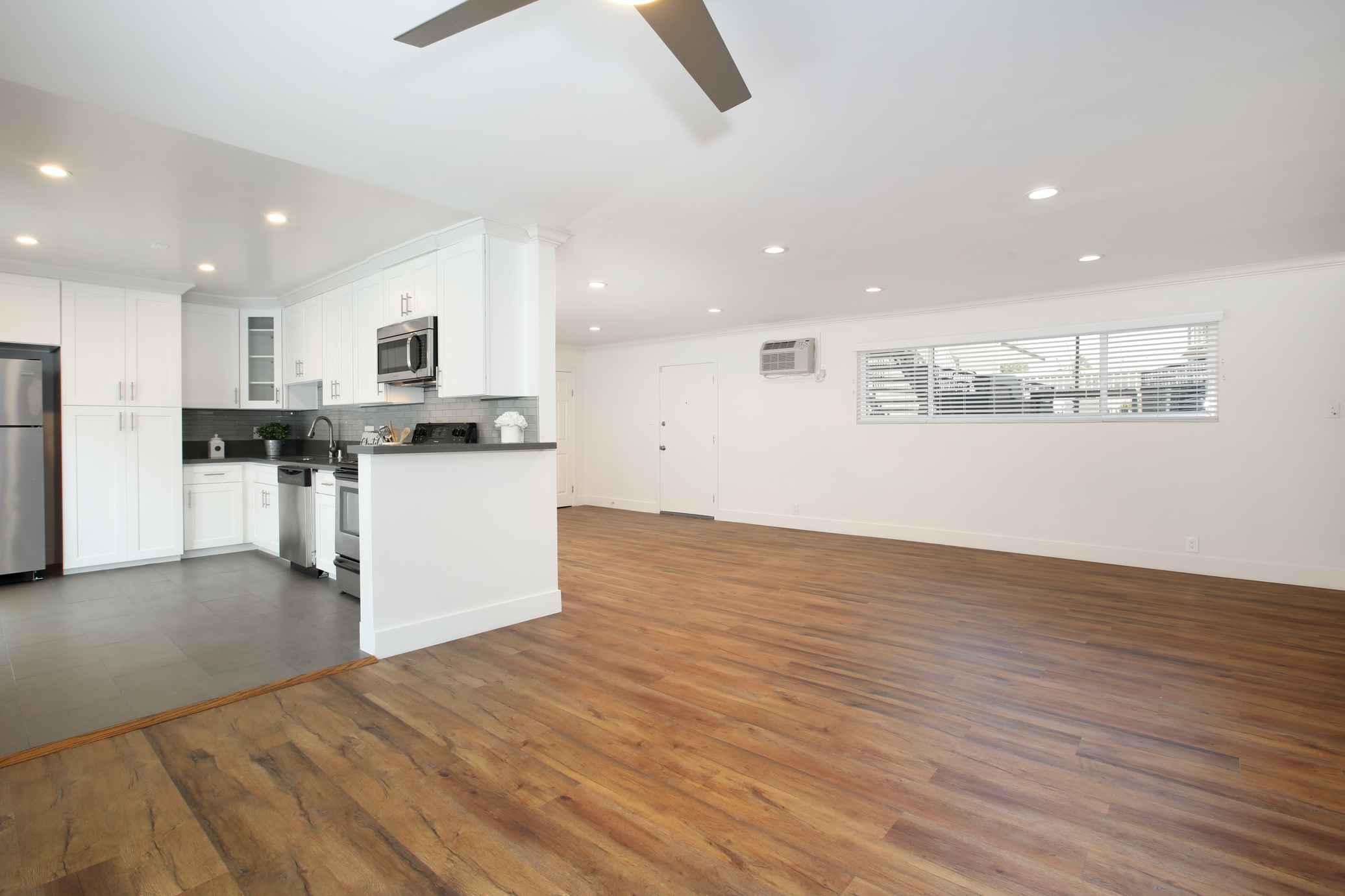 Amberwood Terrace spacious open floor plan with hardwood style flooring