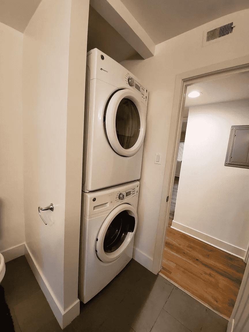 in unit stacked washer and dryer